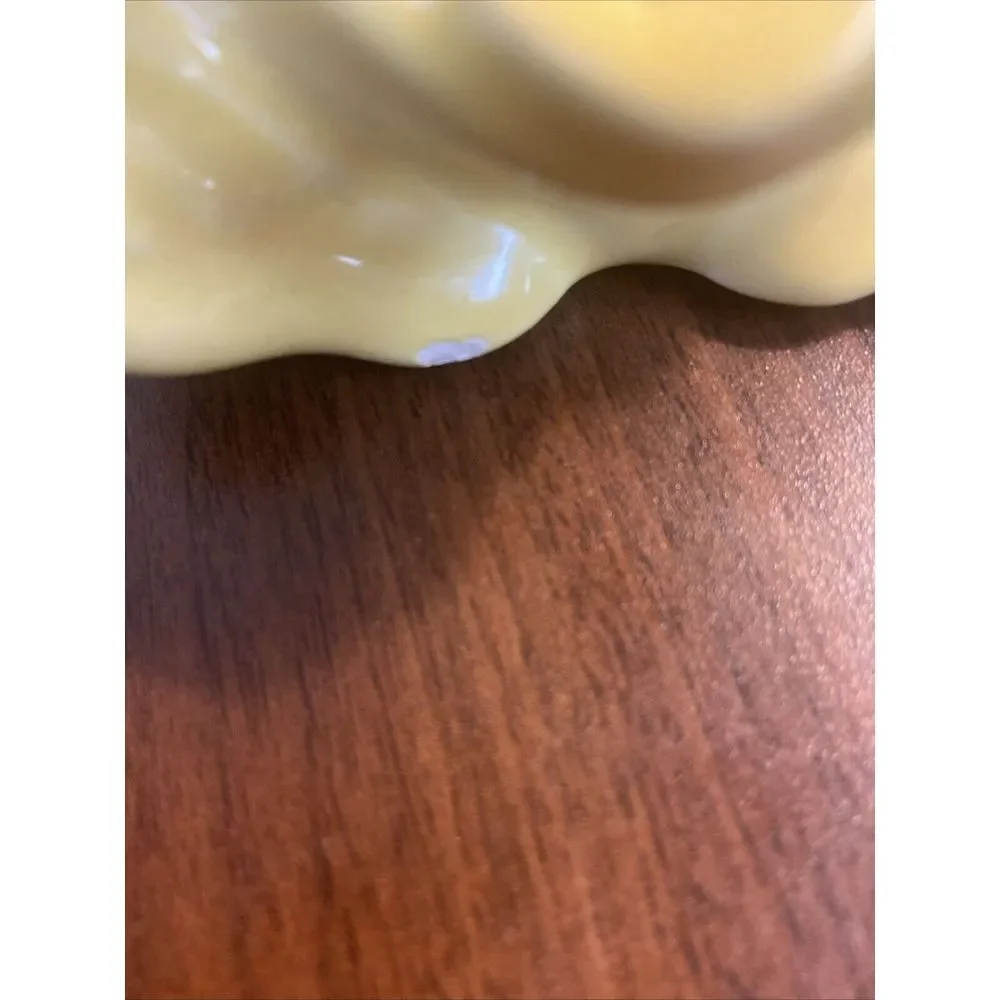 Vintage Yellow Ceramic SCRUBBER FROG Open Small Mouth SPONGE SOAP Holder‎